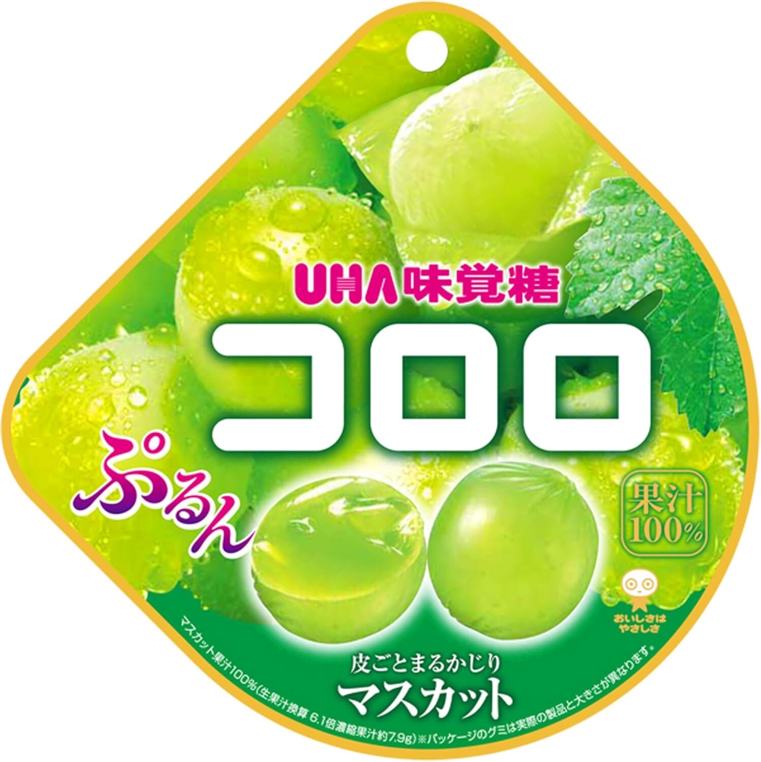 UHA Mikakuto CORORO Muscat Kororo Gummy Soft Candy Fruits Toffee Sweet Japan 48g