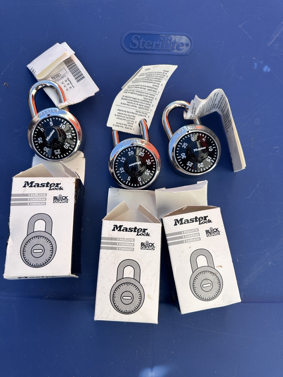 Lot of 3 Combination Master Lock