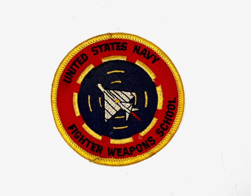 US Navy, Fighter Weapons School, Top Gun round embroidered patch, aviation