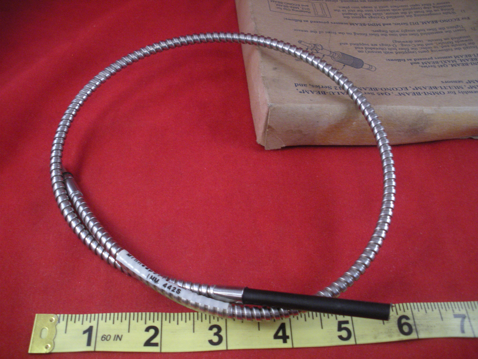 Banner IMM.442S Sensor Fiber Optic Cable Stainless Steel SS Glass 20561 Nib New