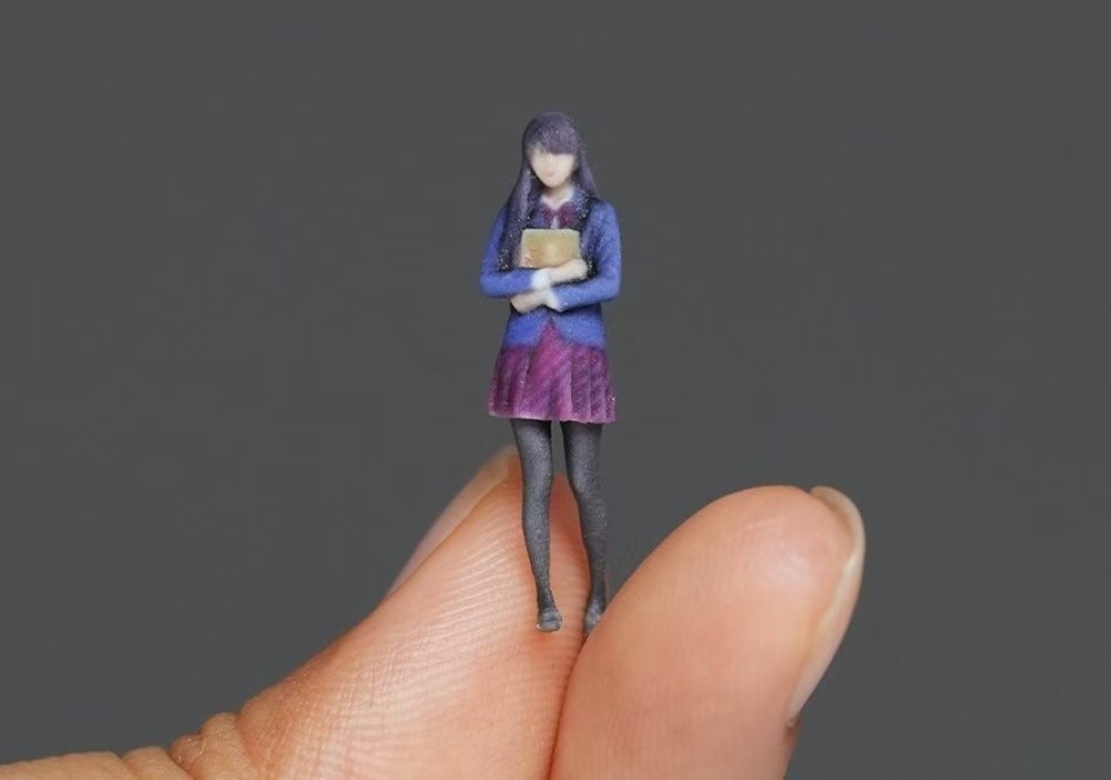 1:64 Painted Figure Model Miniature Resin Diorama Sand Kawaii Cute Girl Uniform