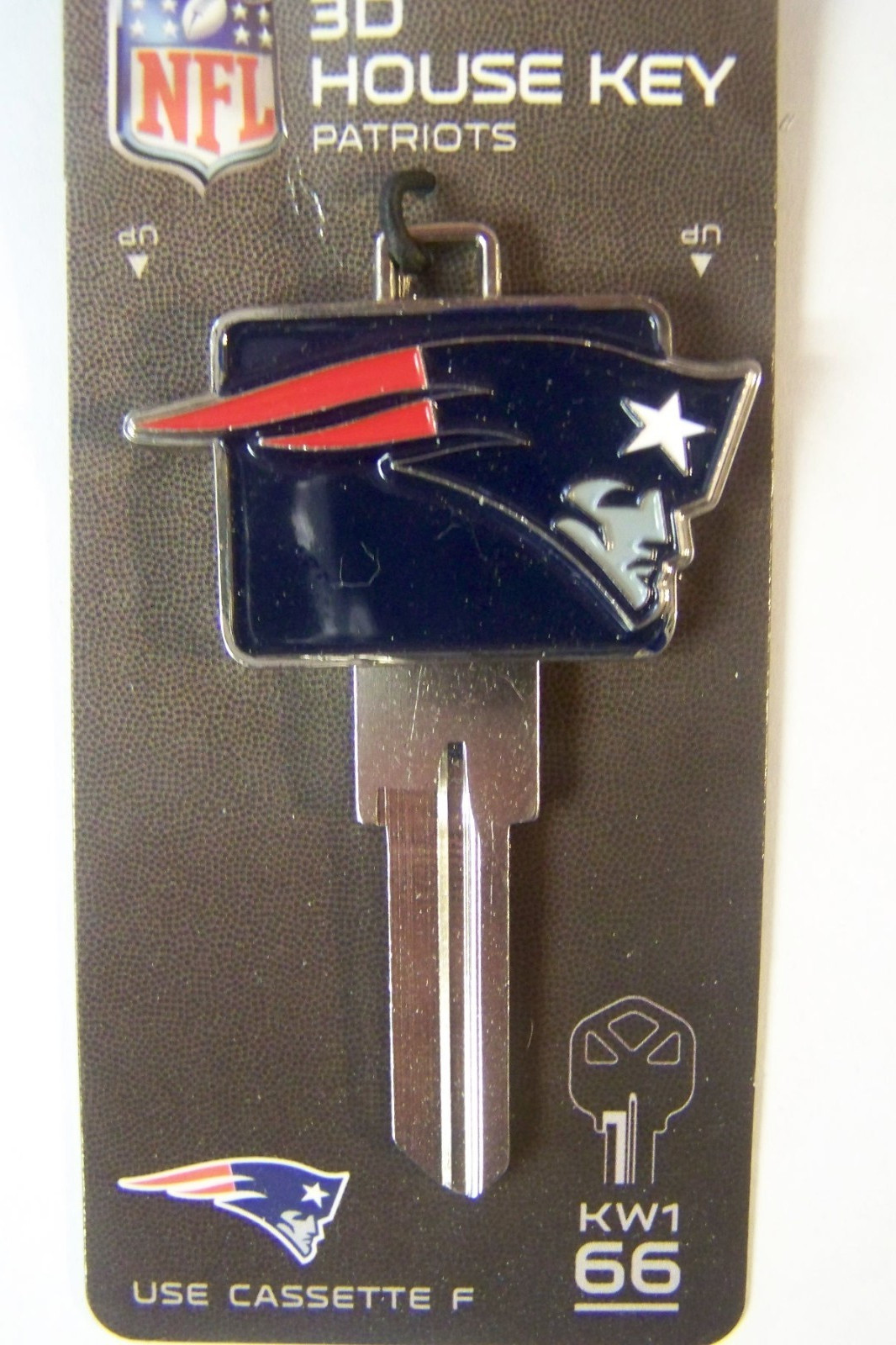 New England Patriots  3D Kwikset House key blank