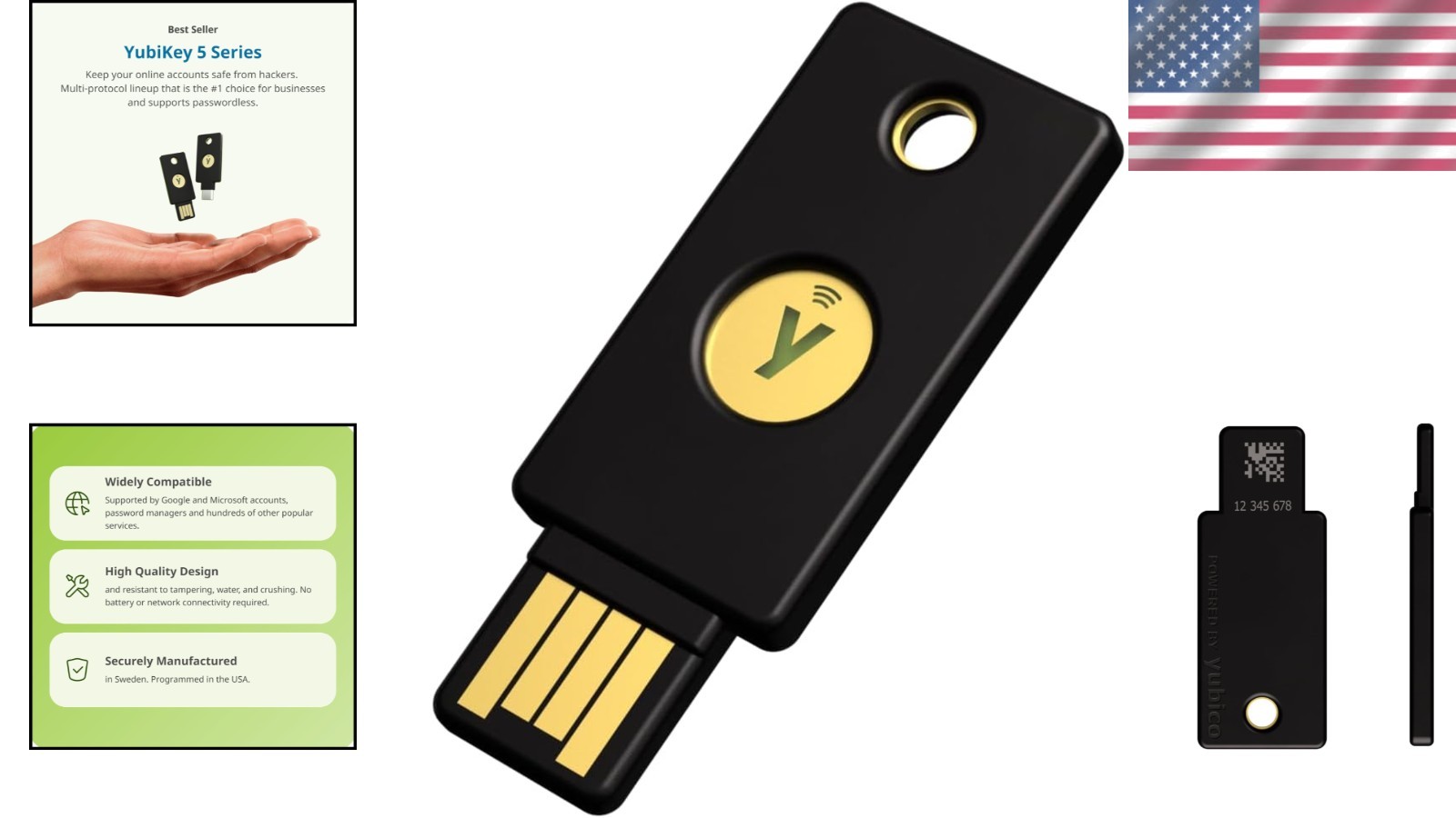 YubiKey 5 NFC - Waterproof & Crush-Resistant