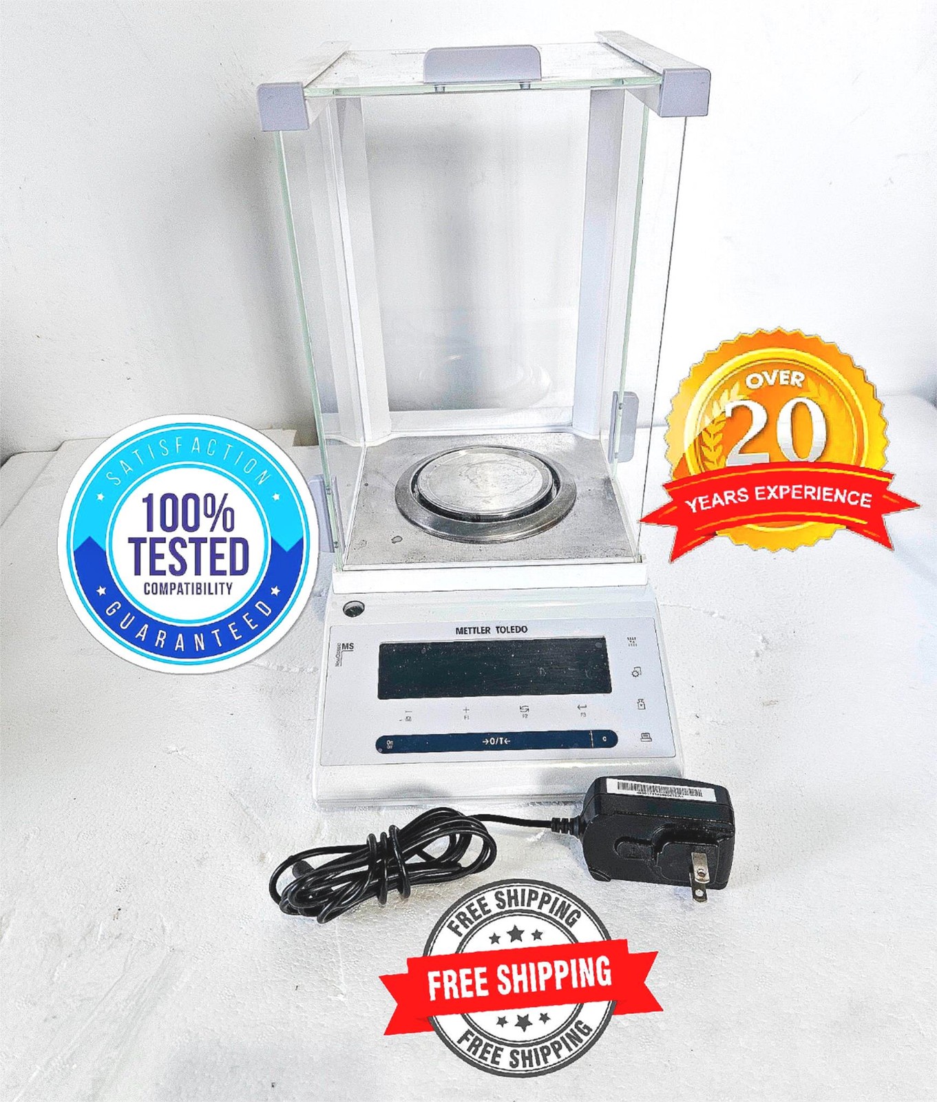 120-DAY-WARRANTY METTLER TOLEDO MS-204 LAB BALANCE 220mg w/ AC ADAPTOR FREESHIP
