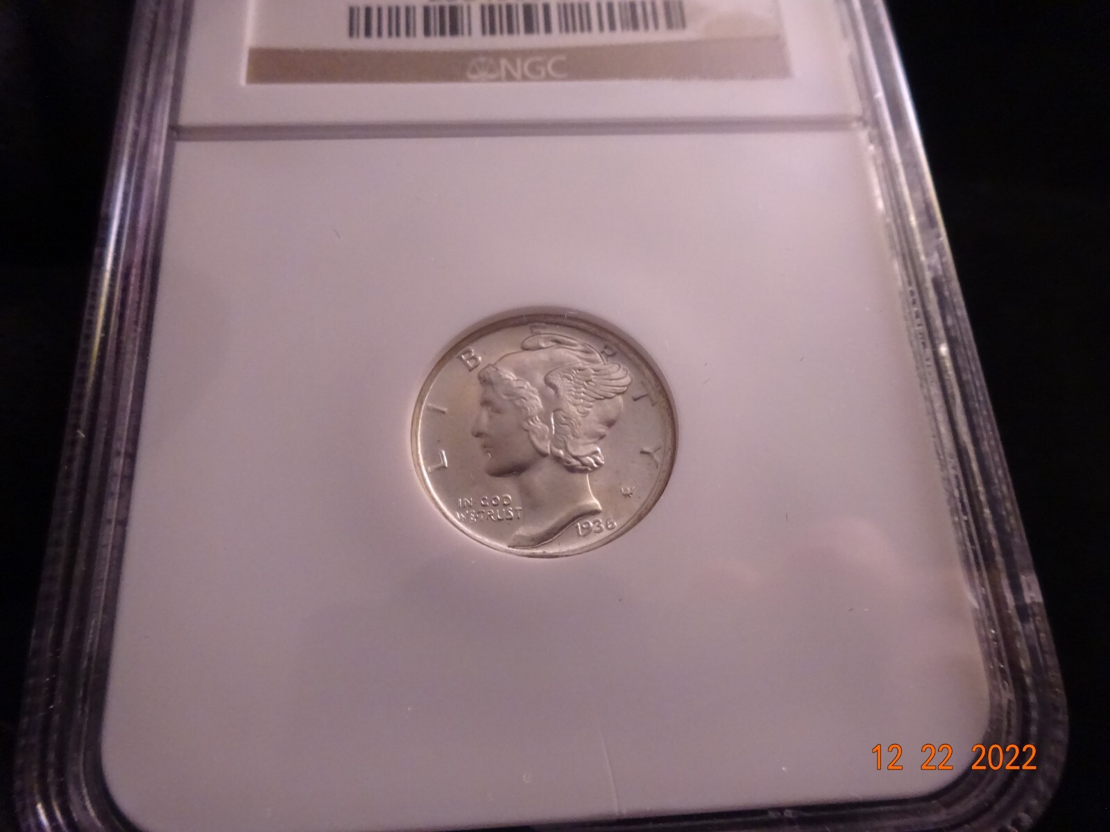 1936 Mercury Dime NGC MS66 FB