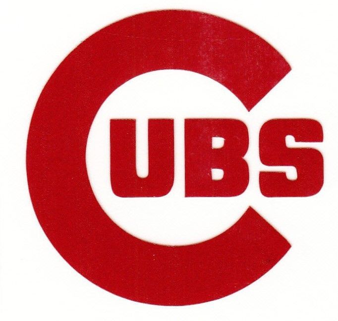 REFLECTIVE Chicago Cubs 2 inch fire helmet decal sticker yeti window