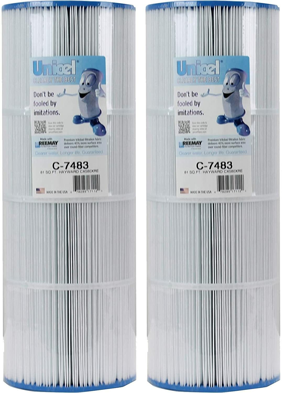 Unicel C-7483 81 sq ft Cartridge Filter, Hayward SwimClear C3025, 2-Pack