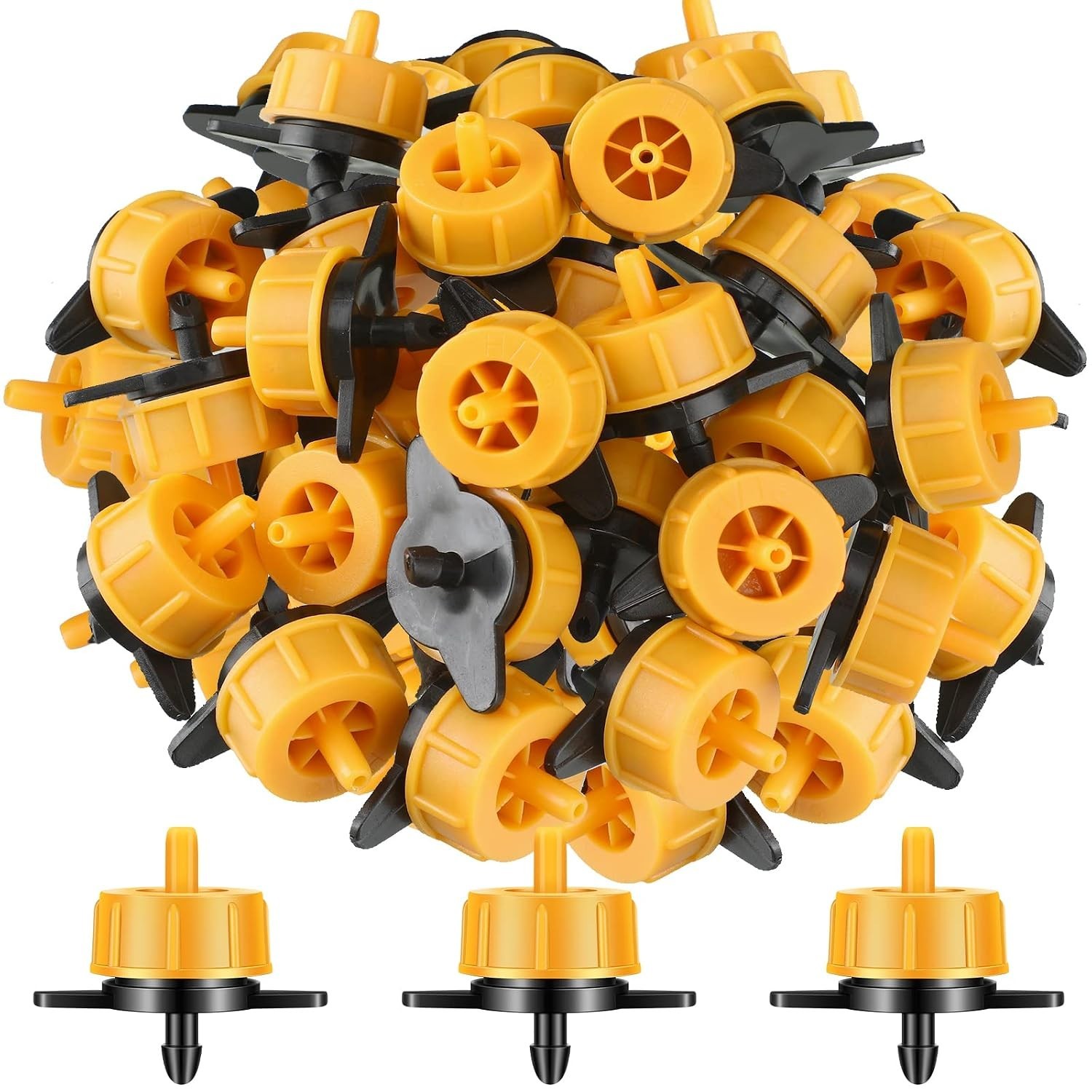 Didaey 100 Pcs Drip Irrigation Emitters, Pressure Compensating Absinthe