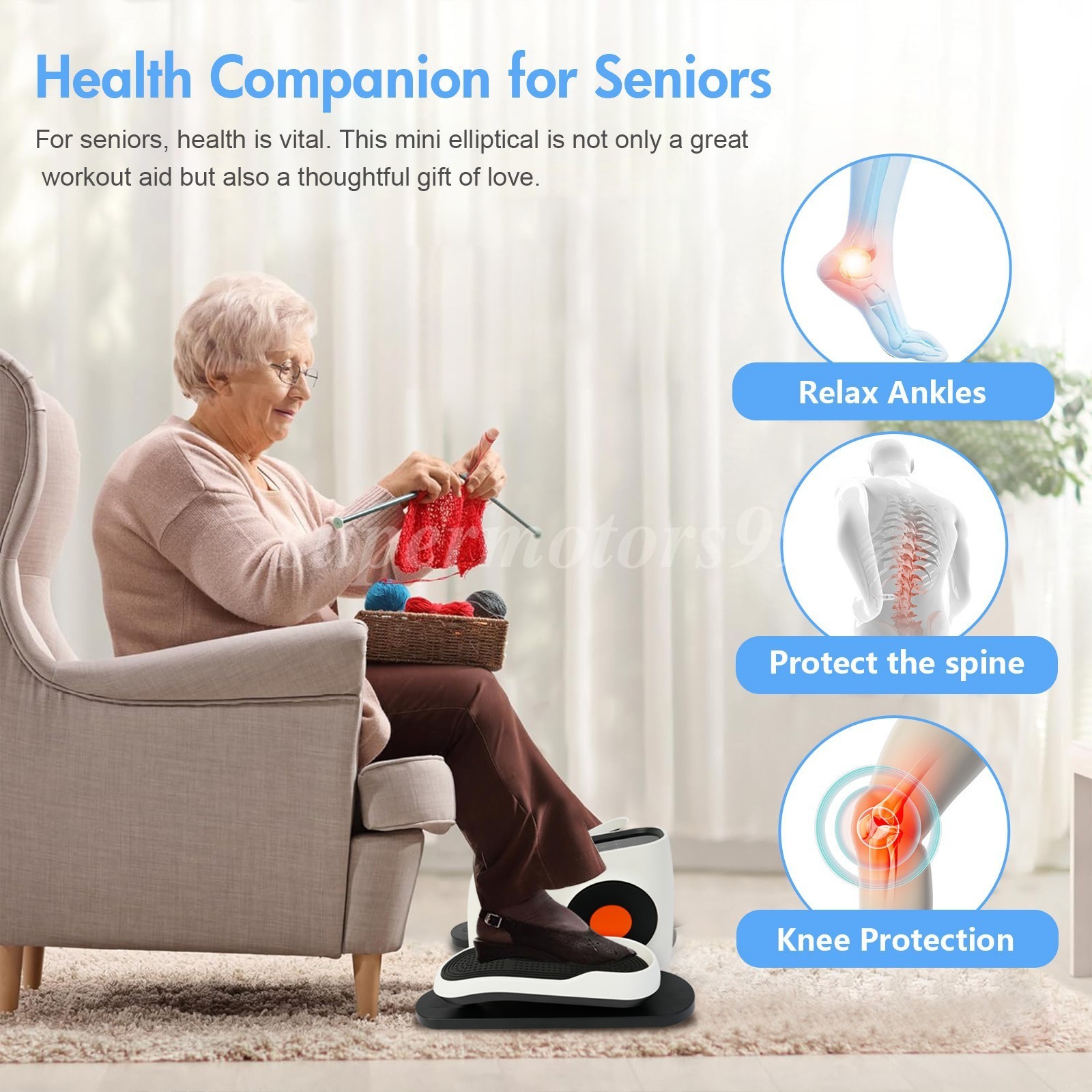 Ellipse Leg Exerciser as Seen-on Tv Under Desk Elliptical Machine Seated Eclipse