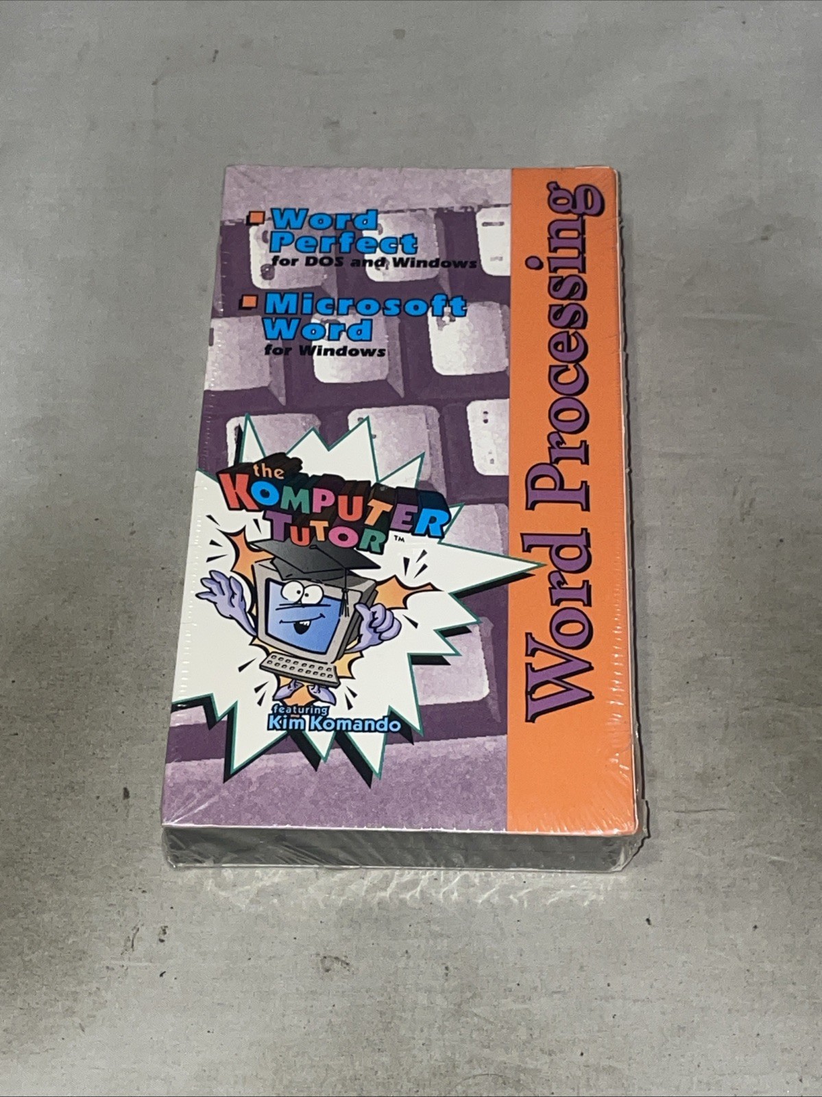 WORD PROCESSING - The Komputer Tutor -  Word Perfect Microsoft (VHS,1993) NEW