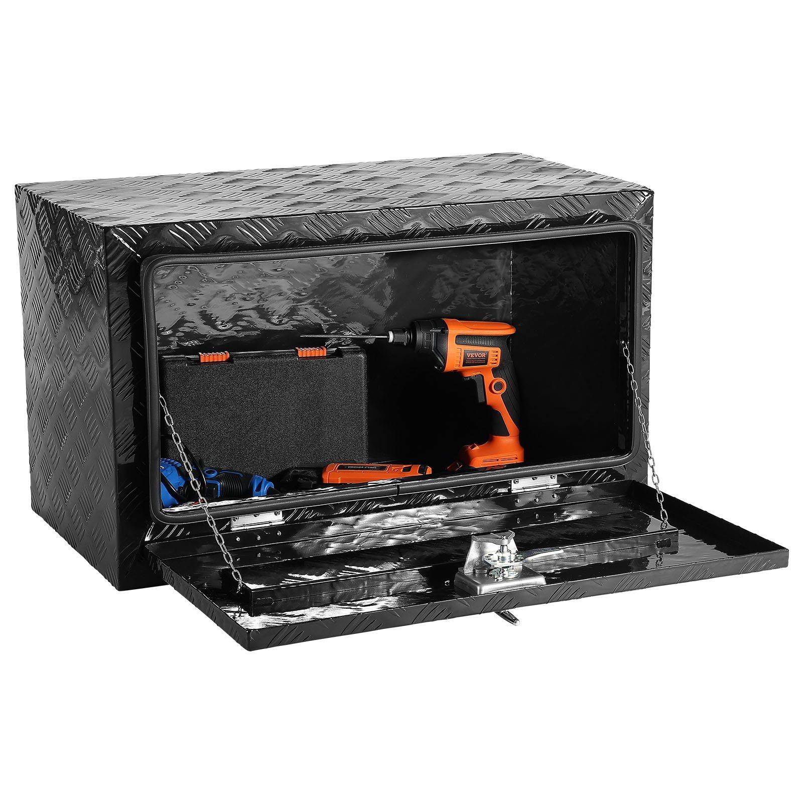 VEVOR Underbody Truck Box, 36" x 17" x 18" Pickup Storage Box, Heavy Duty Alumin