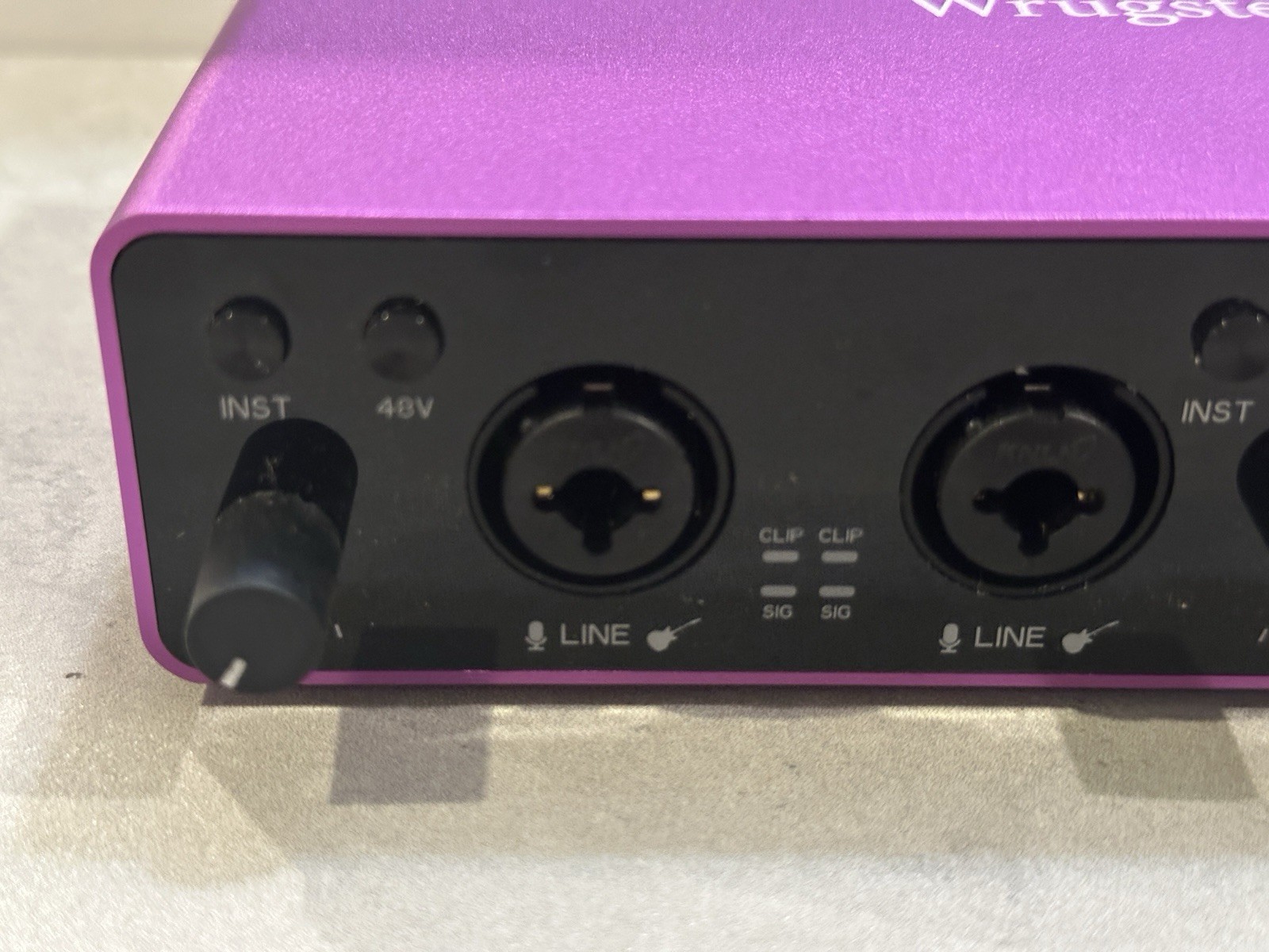 Wrugste USB Audio Interface +48v No Cords Pre Owned Purple