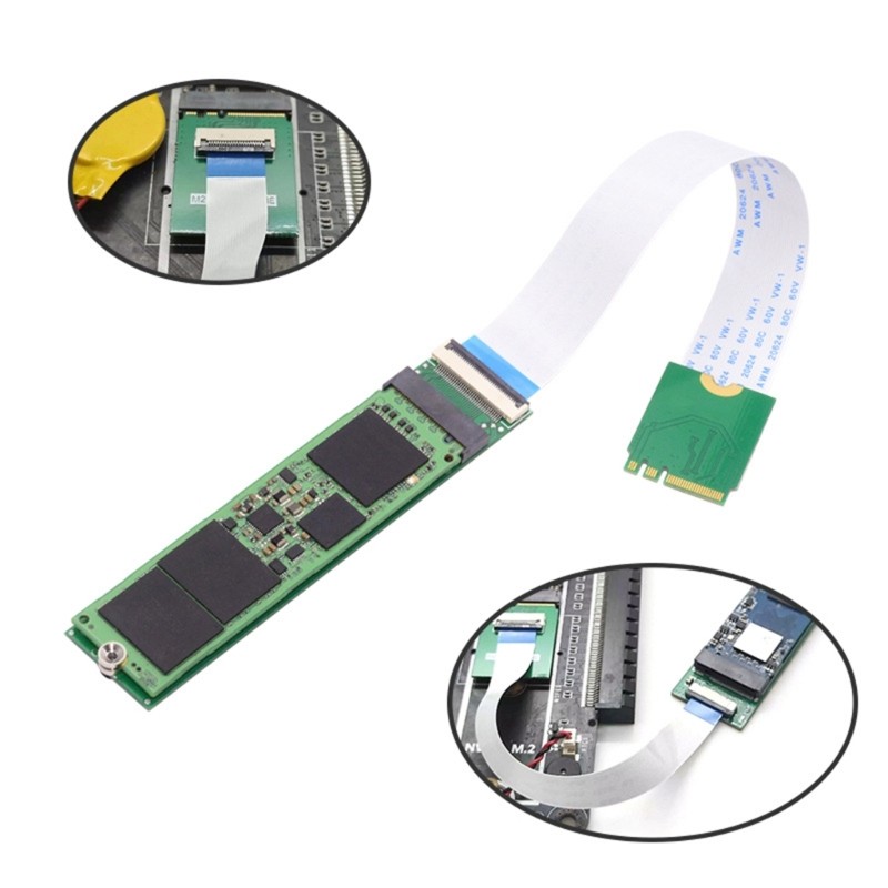 Flexible M.2 A+E Key to NVME SSDs Adapter Cable for Easy Installation