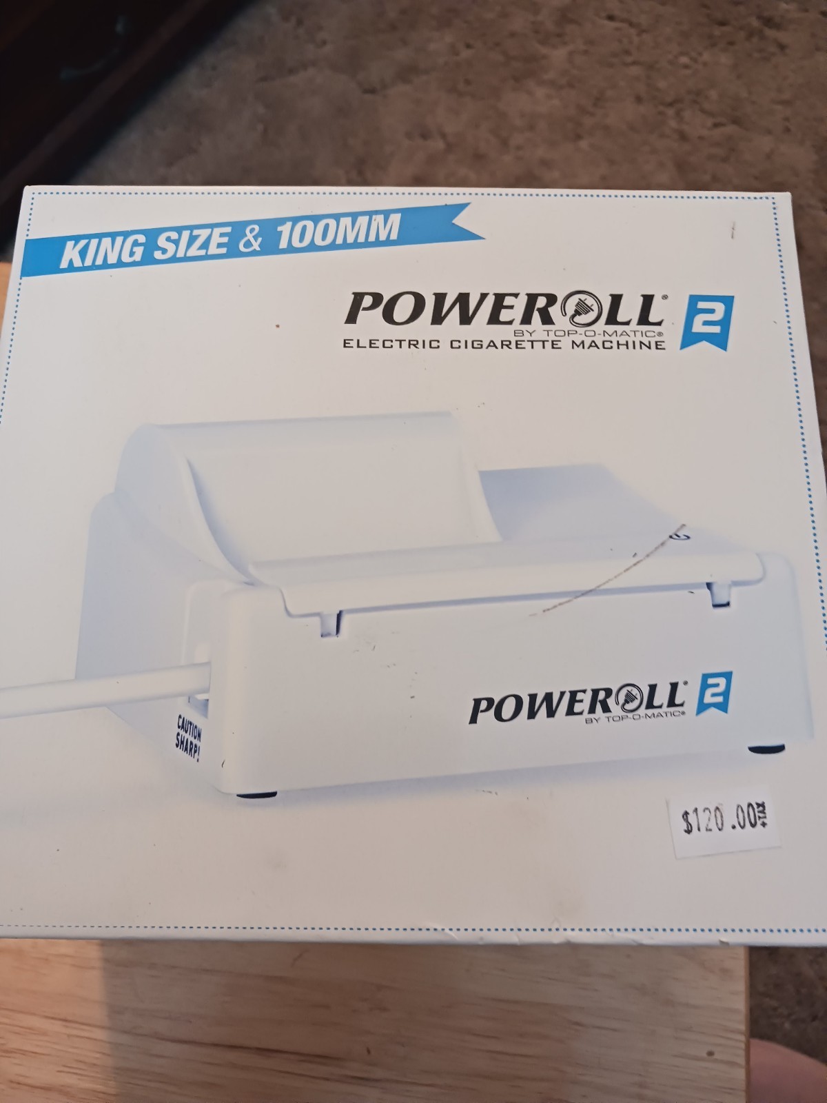 Top-O-Matic PoweRoll 2 80/100mm Electric Cigarette Machine - 6.5 x 5.75 x 3.75in