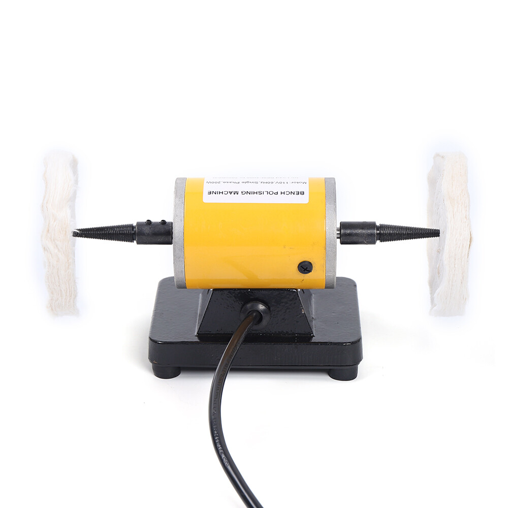 200W Jewellery Polishing Machine Dental Lab Mini Lathe Buffing Polisher Grinder