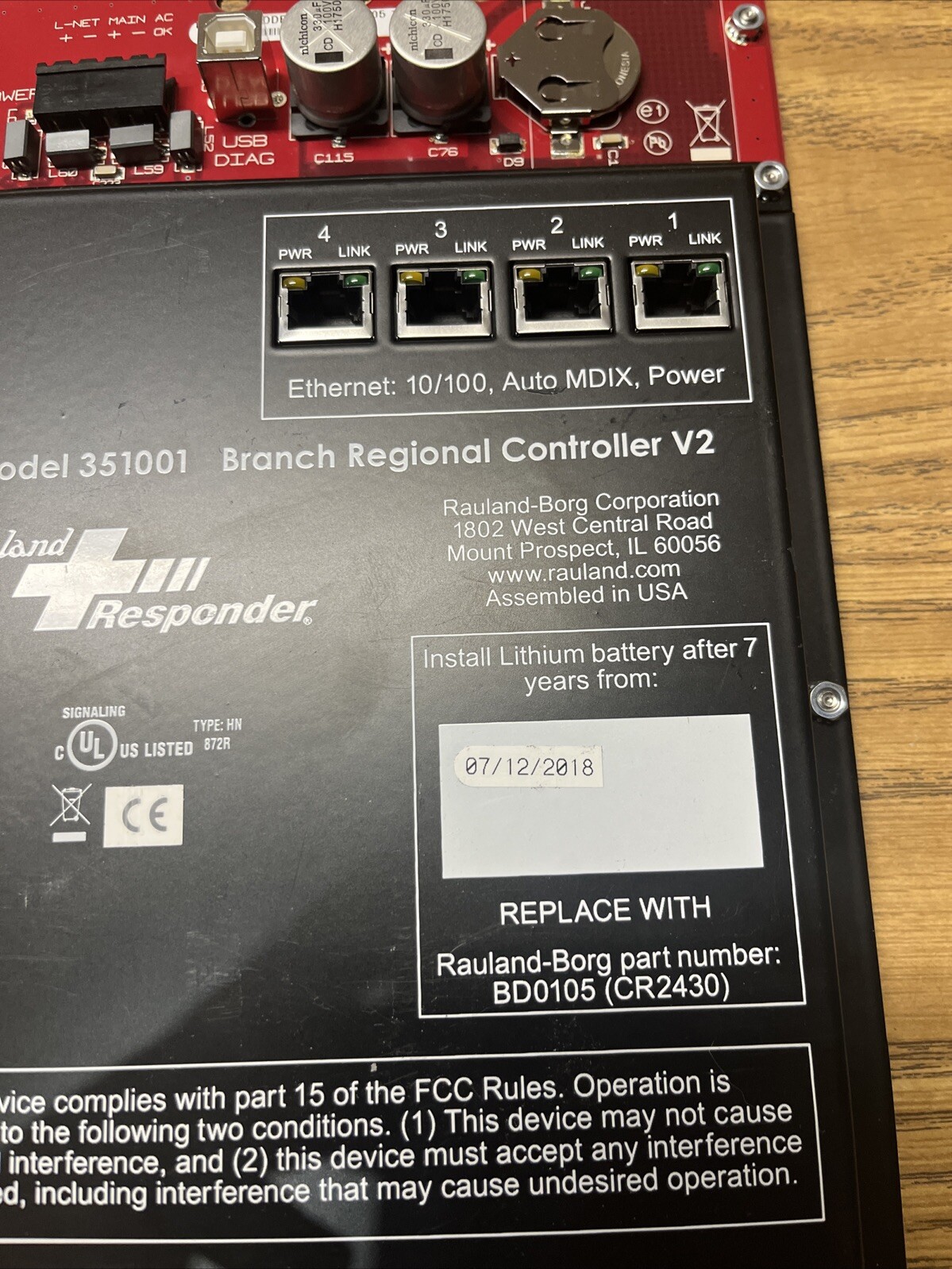 Rauland Responder #51001 Branch Regional Controller V2