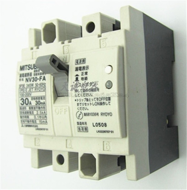 Used NV30-FA Residual Current 20A Circuit Breaker Functional Mitsubishi st