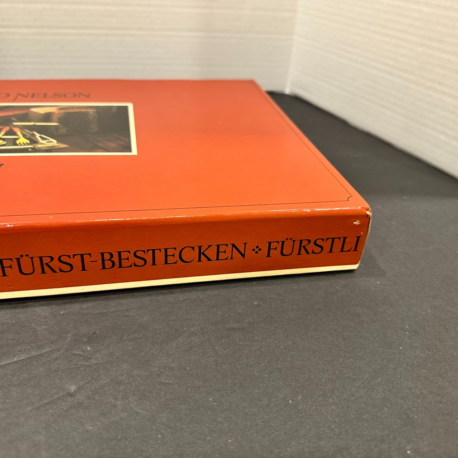 Fürst Besteck Lord Nelson Flatware Set Gold Tone Wood Handles 30pc Boxed