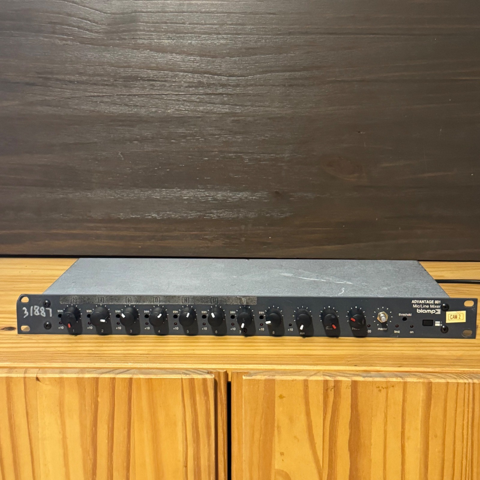 Biamp Advantage 801 Mic Line Mixer 8-Channel Rackmount Pro Audio Not Tested