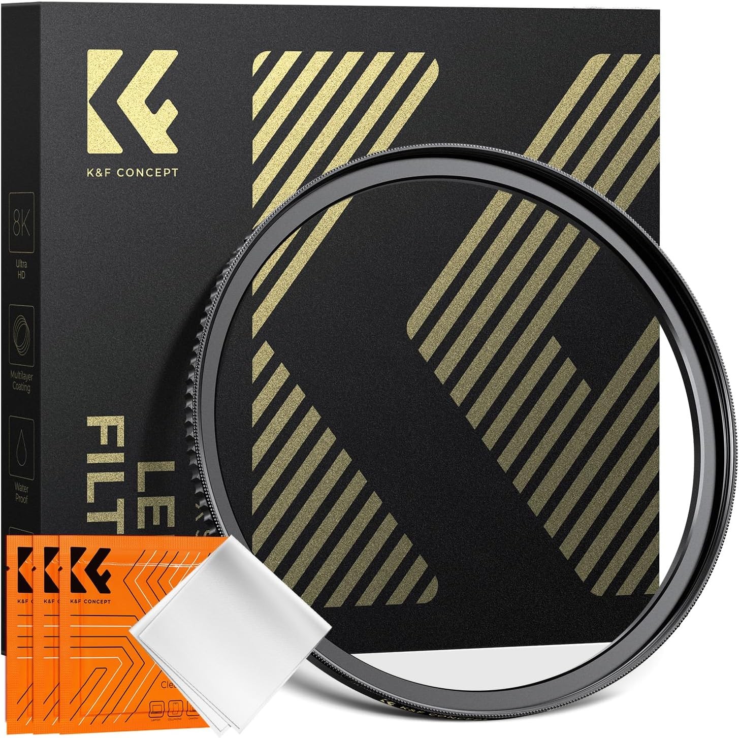 K&F CONCEPT Step-Up Lens Filter Adapter Ring CNC Brass Filter Adapter Rings