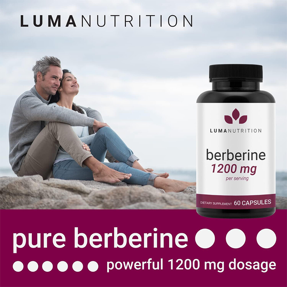 Berberine Supplement 1200 mg HCI LUMA NUTRITION Balance Blood Sugar Metabolism