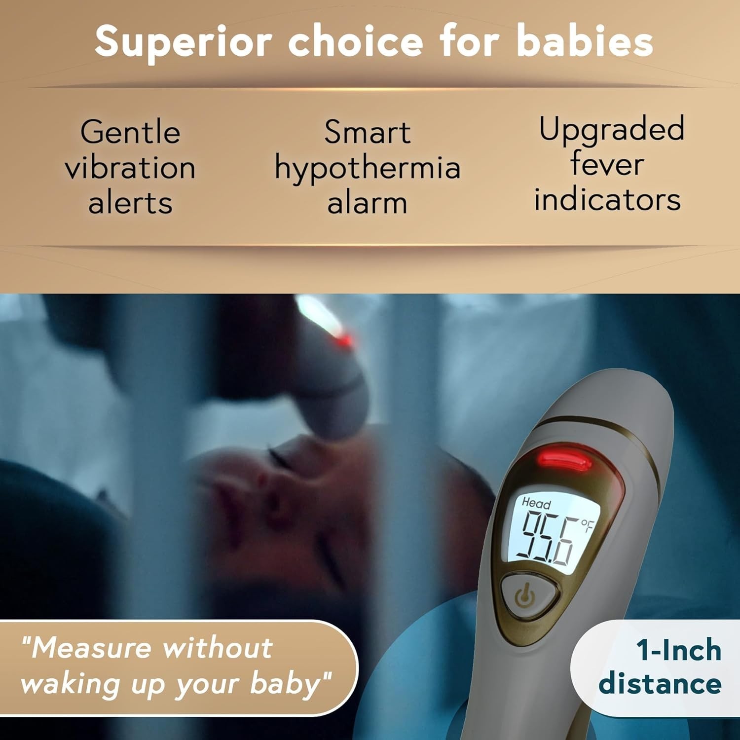 Quiet Vibration Ear Forehead Thermometer=