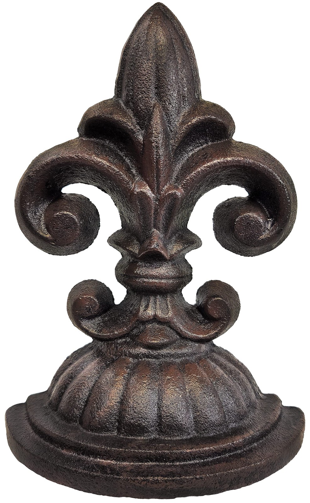 Lulu Decor, Fleur De Lis Sculpture, Door Stop, 2 Lbs, Door Stopper (Antique B...