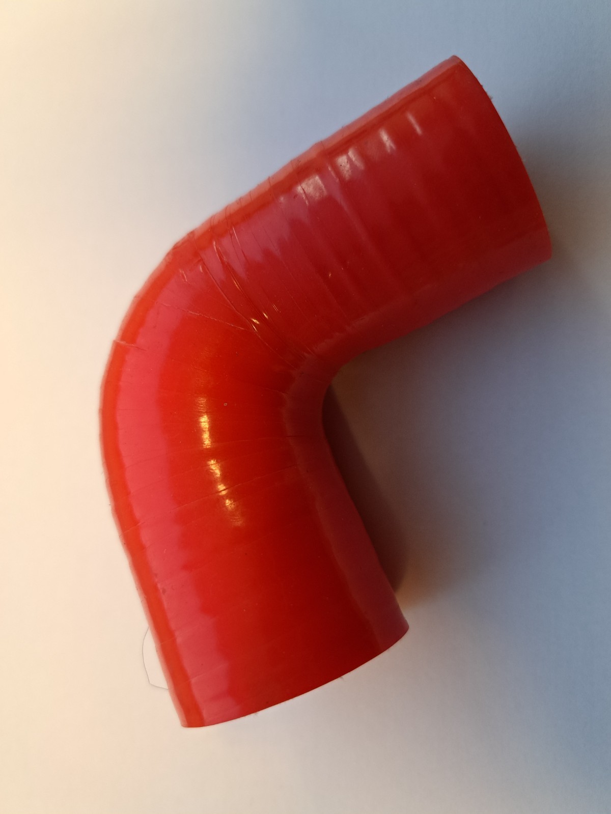 Silicone 32-25mm x 90 Degree Reducing Elbow - RED Colour, Reinforced Hose, Short