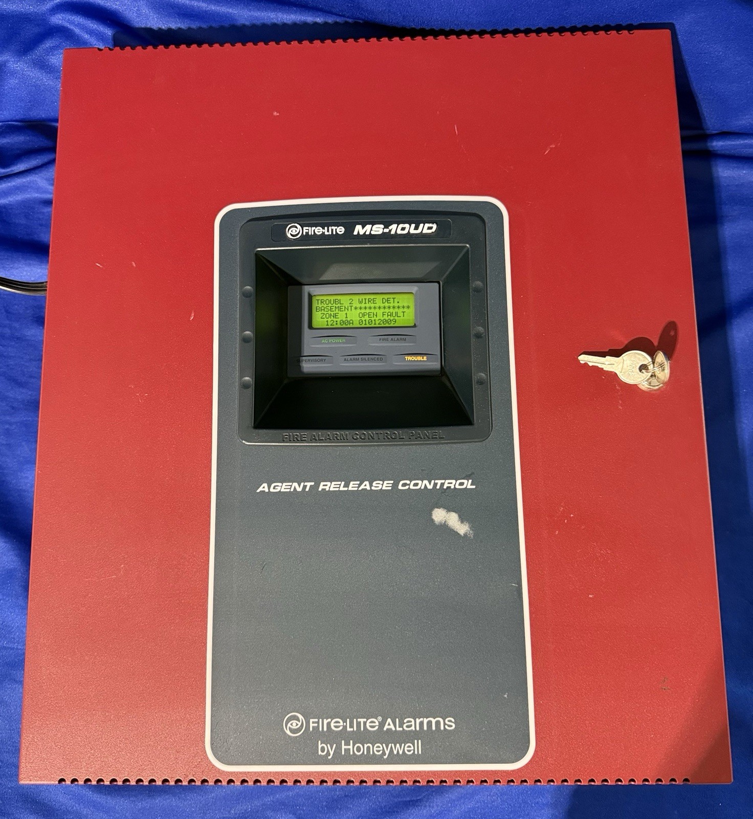 Fire Lite MS-10UD Fire Alarm Control Panel w/ Key Honeywell MS-10UD-7 -Powers On