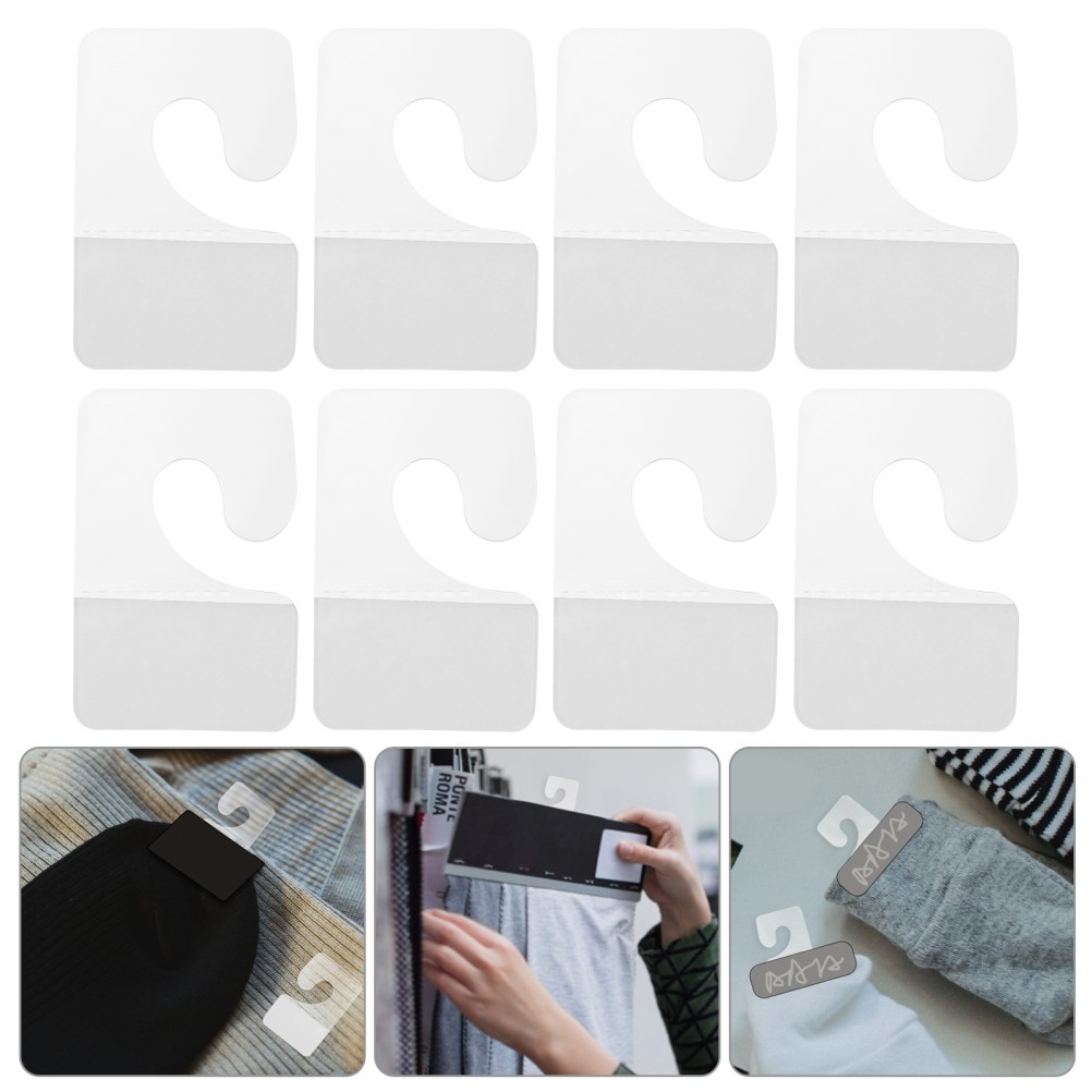 200 Pcs Pvc Hanging Tags Self Adhesive Tabs Peg Hook Hooks Pegboard for