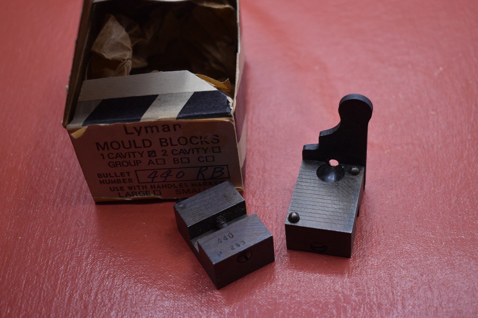 Lyman Single Cavity .440 Round Ball Bullet Mold Block 440 RB used