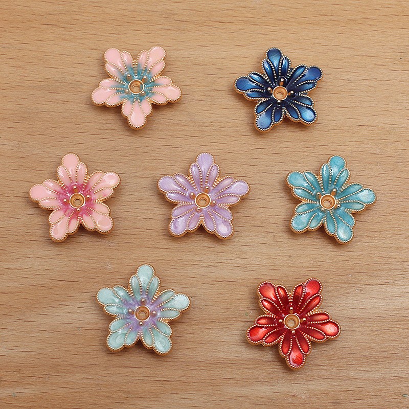 100Pcs Diy Accessory 20Mm Alloy Three-Dimensional Flower Center Flower Holder