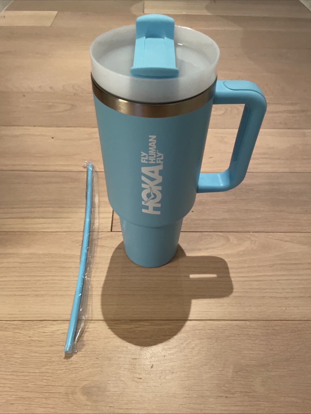 Hoka Limited Edition Baby Blue Stainless Steel Tumbler Stanley-Style