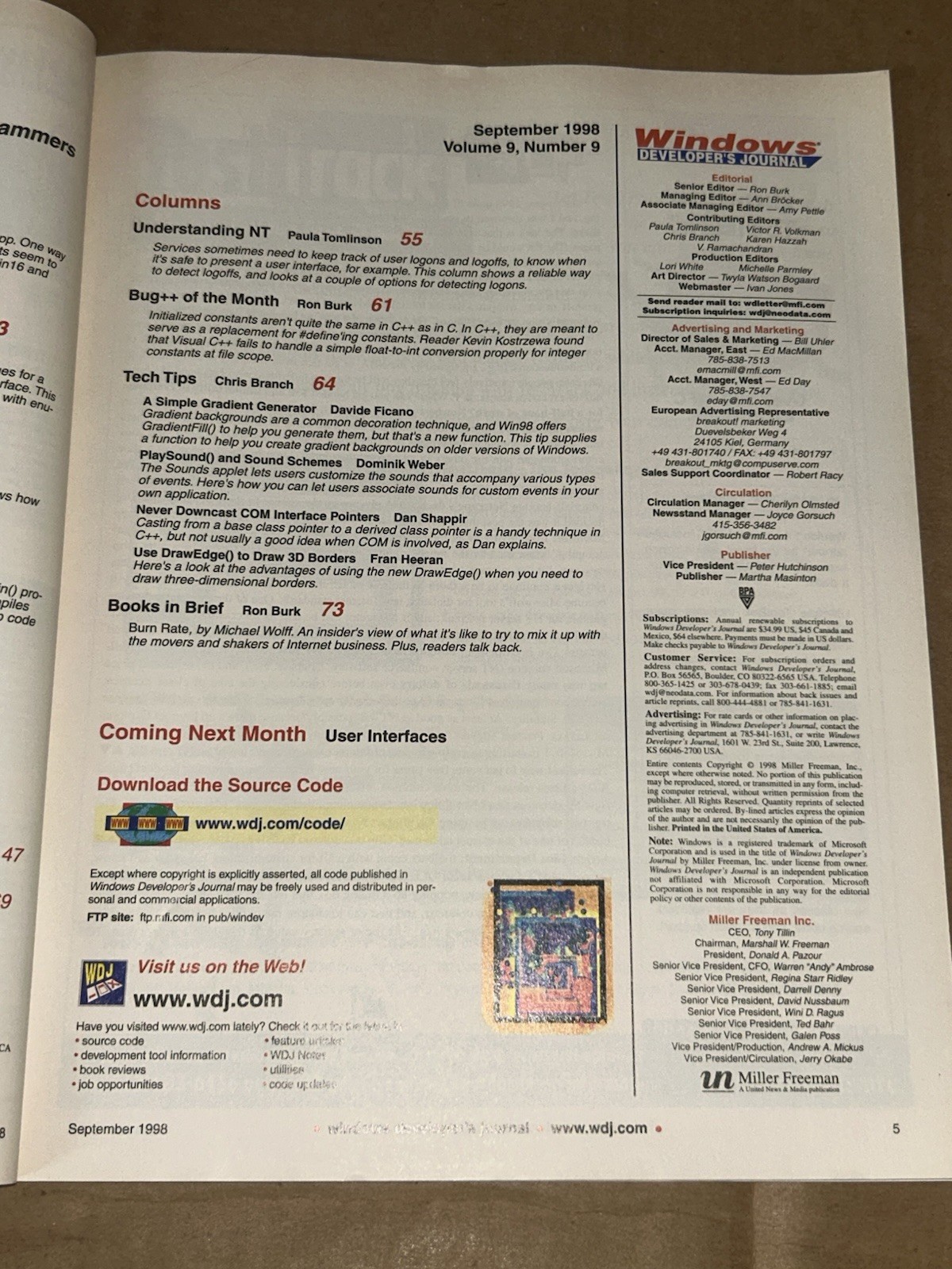 Windows Developer Journal 1998 Graphics: Moving Marquees For Win16/Win32