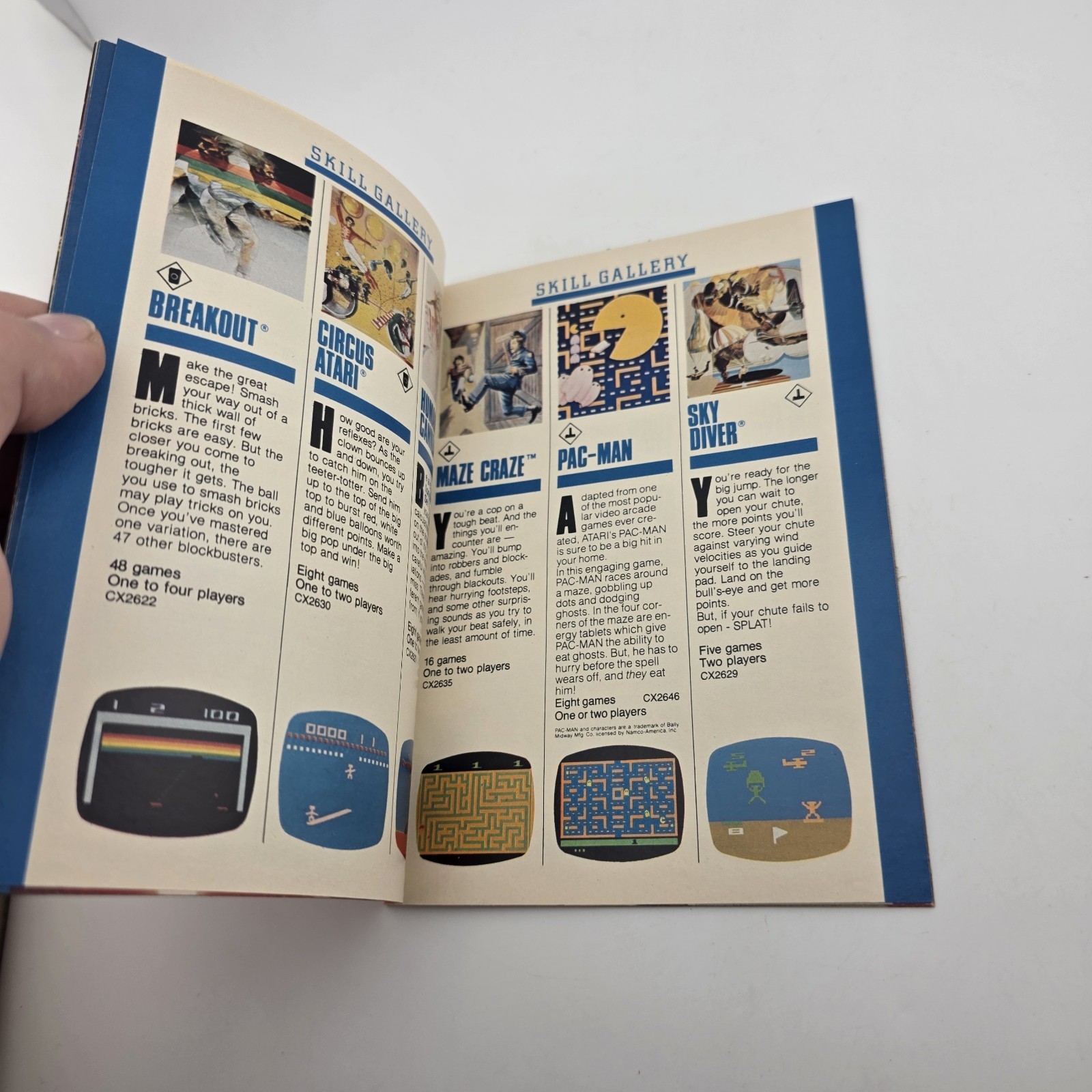 Original Vintage 1981 ATARI 2600 45 Video GAME PROGRAM CARTRIDGE CATALOG