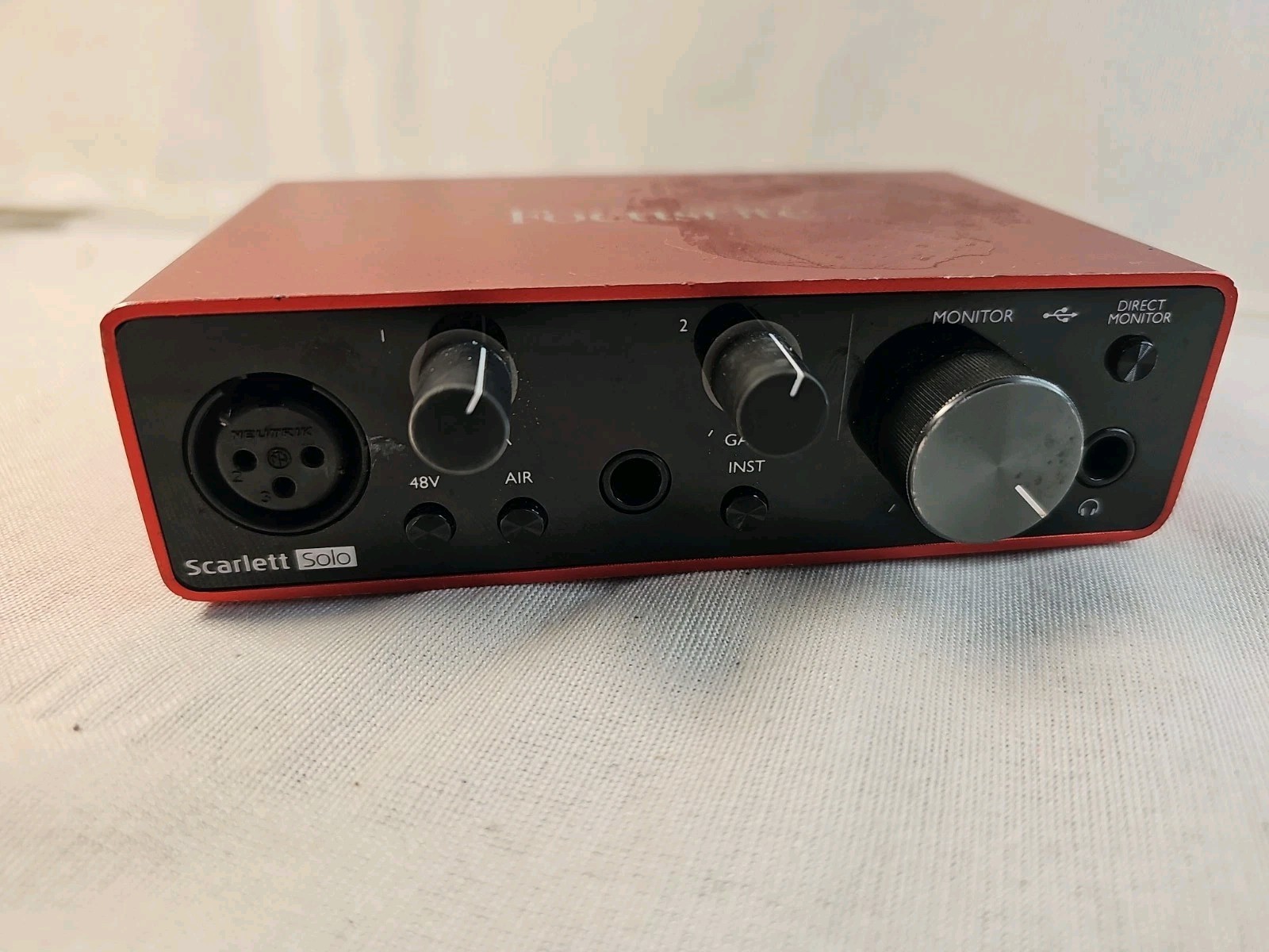 Focusrite Scarlett Solo USB Audio Interface XLR 1/4" In Phantom Power