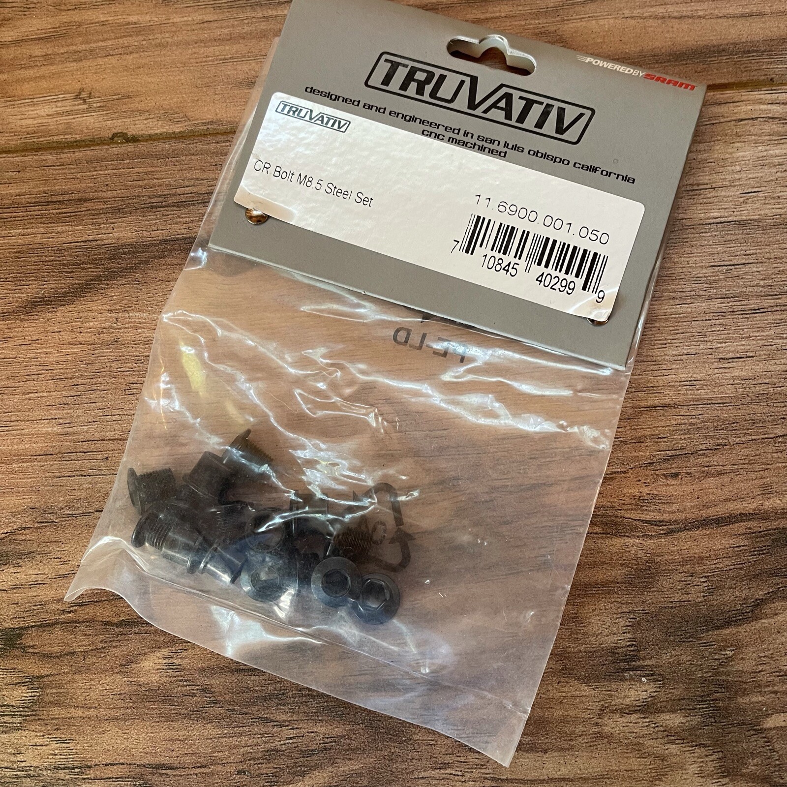 Truvativ 5 Bolt Steel Chainring Bolt Set M8 Black 11.6900.001.050
