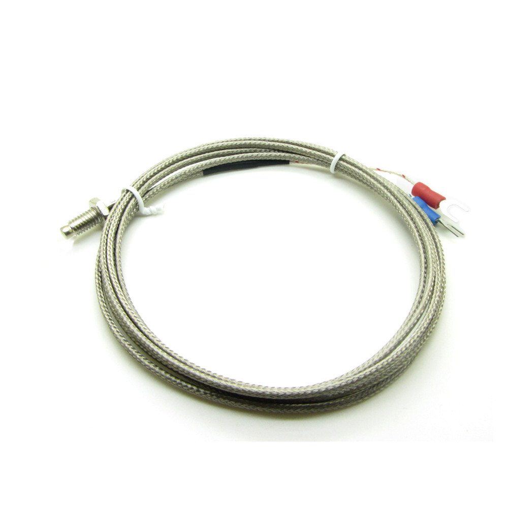2M Cable K Type Screw Thermocouple Temperature Sensor Probe 6mm Thread 0-600℃
