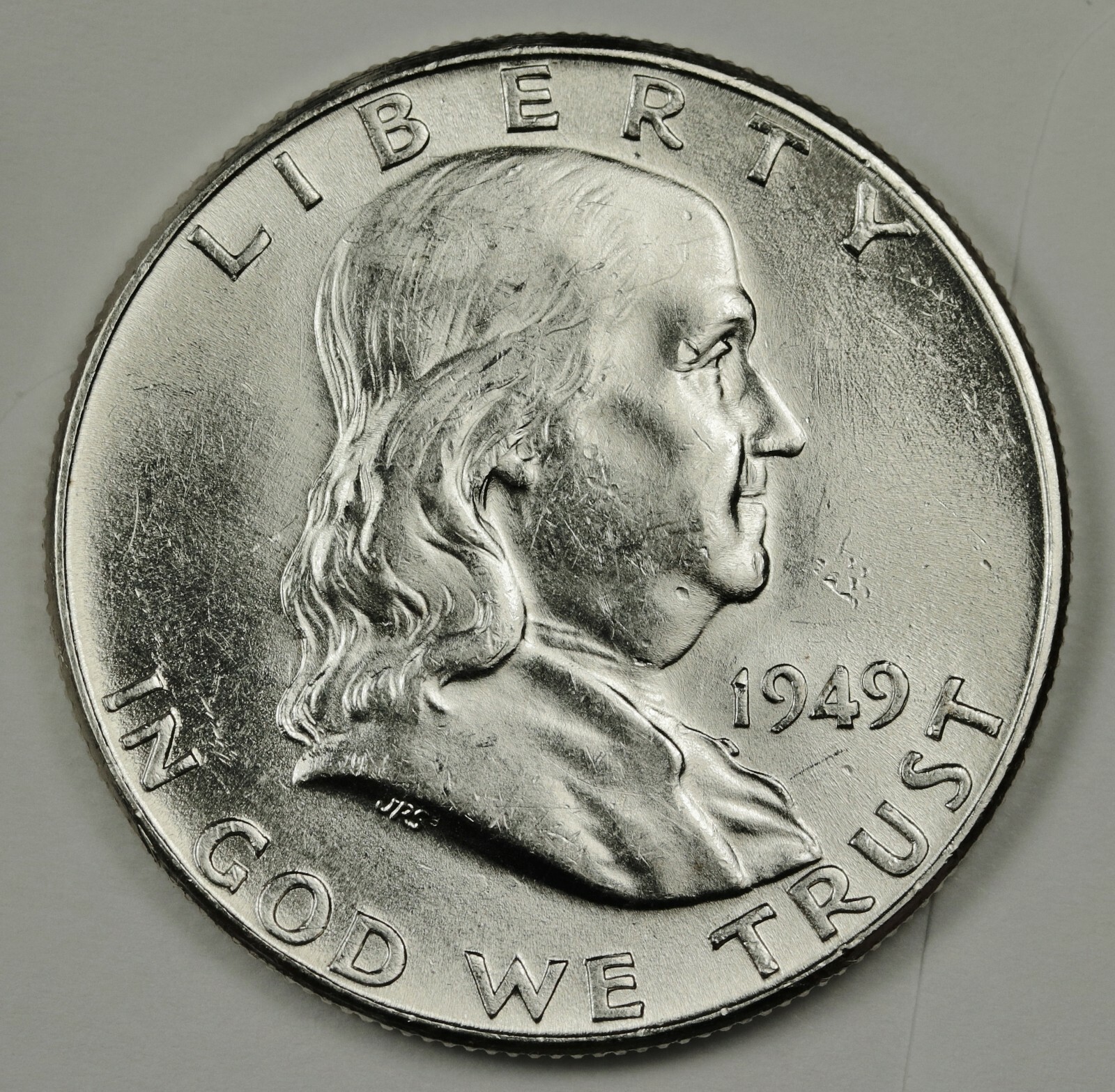 1949-p Franklin Half.  100% Full Bell Lines. BU. Inventory H