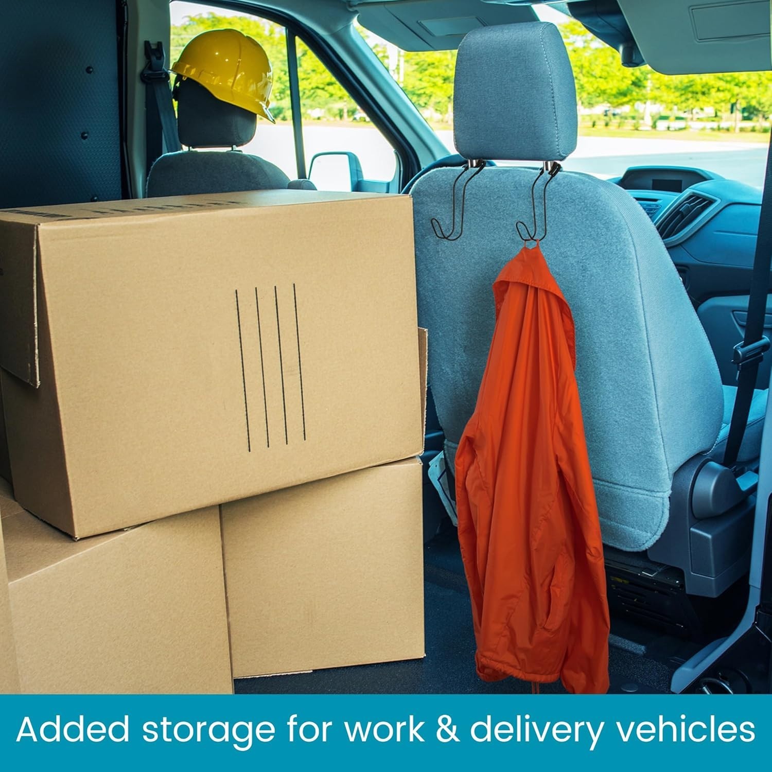 Unbreakable Solid Metal Car Bag Hooks - Secure Storage for Heavy Bags, 2-Pack