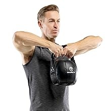 Marcy Strength Training Soft Kettlebell with Handle for Weightlifting,