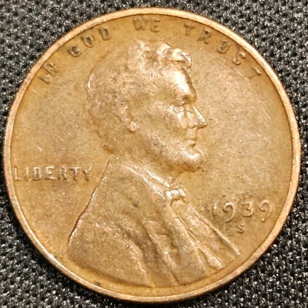 1939 Lincoln Wheat Cent • San Francisco Mint • Circulated • Free Shipping