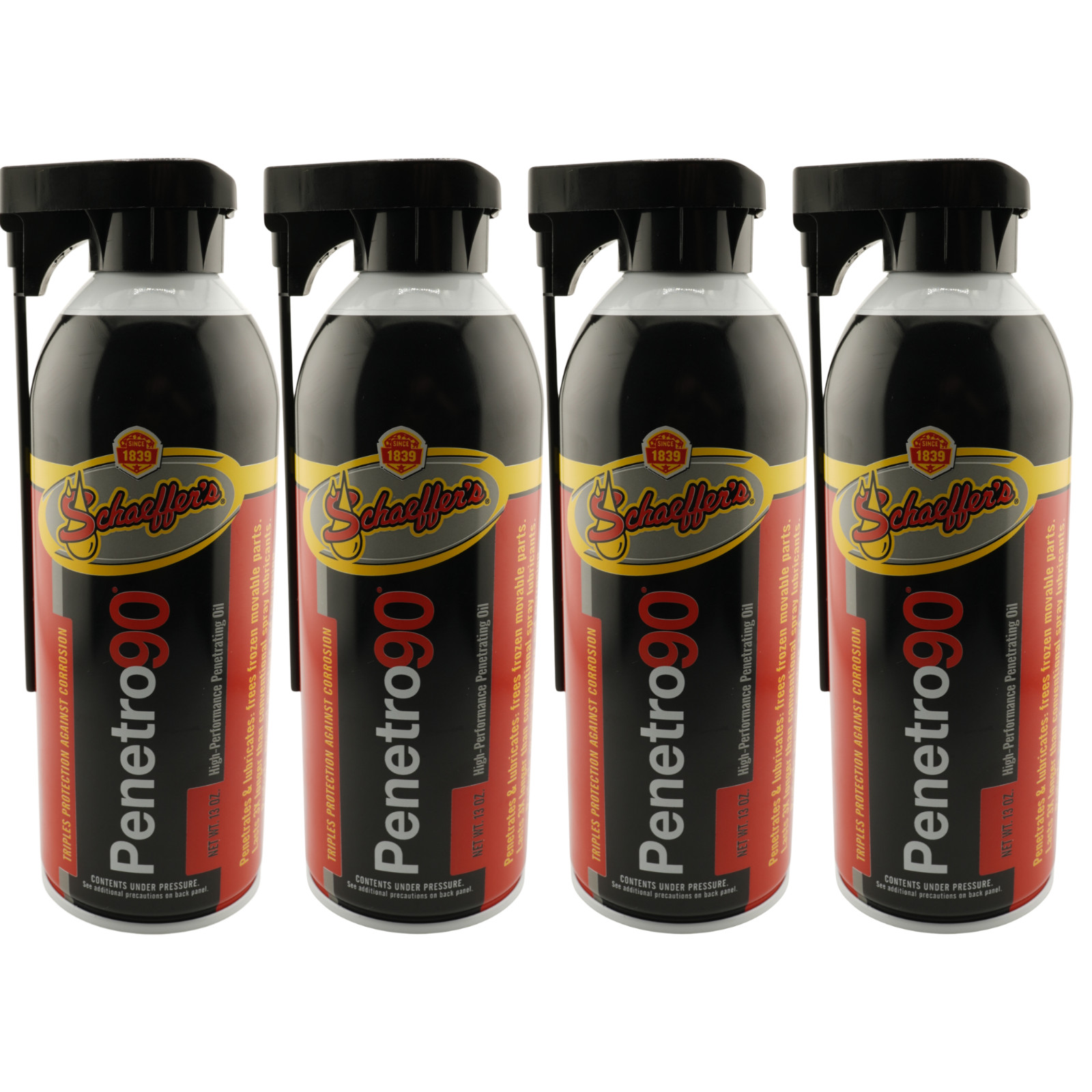 Schaeffer's 0190-011 Penetro 90 Penetrating Oil Spray 13oz Aerosol - Pack of 4