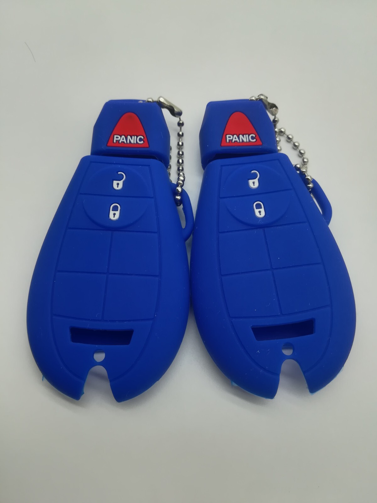 2*Blue Silicone Remote key Cover for Ram 1500 2500 3500 4500 5500 Jeep Cherokee