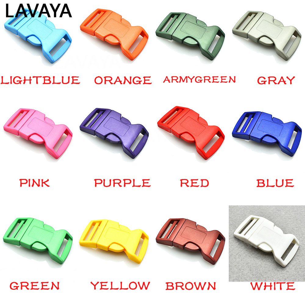 12pcs 1"Colorful Contoured Side Release Buckles For Paracord Bracelet /Backpack