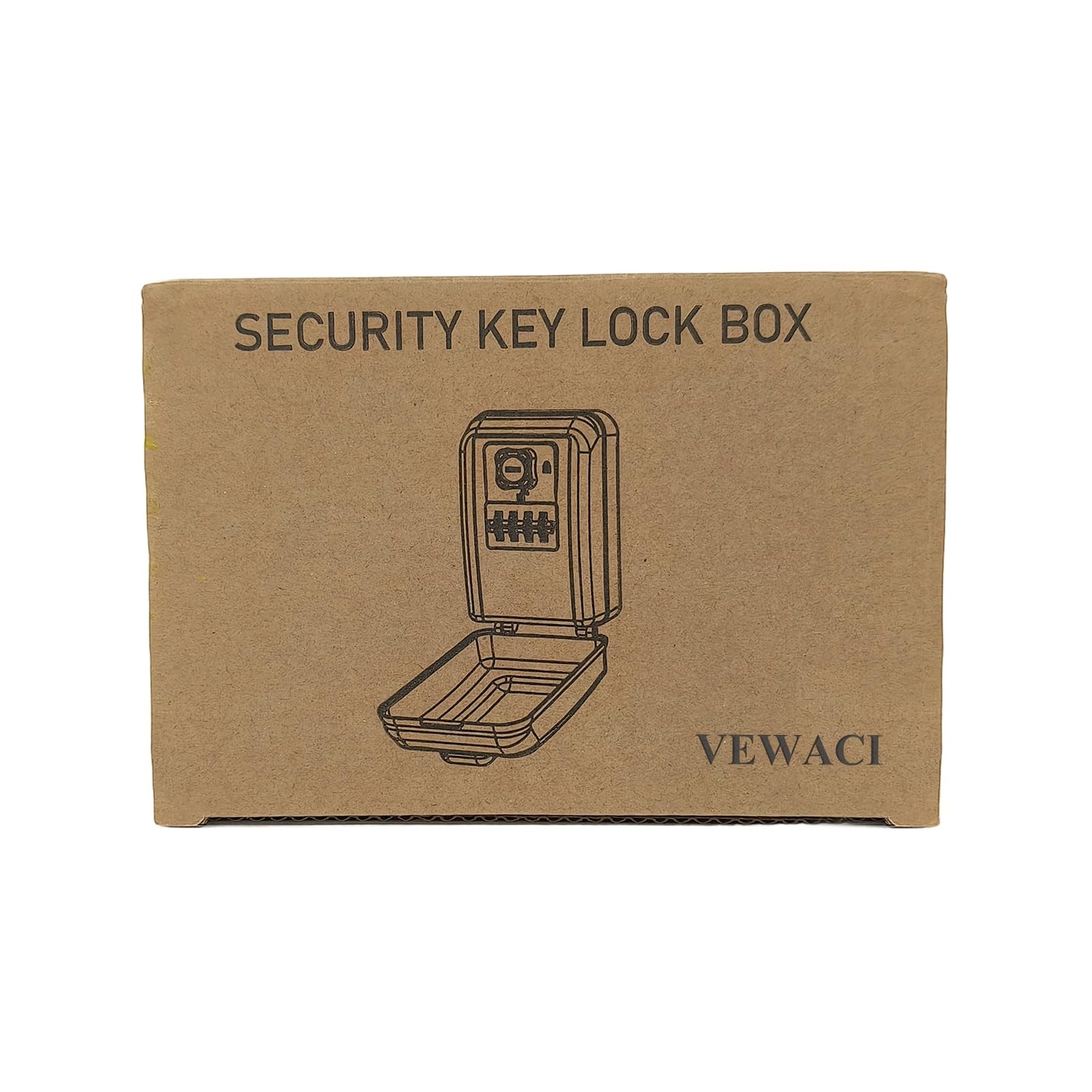 Wall-Mounted Lock Box for Keys with Code, 4 Digits Combination Key Lock Box w...