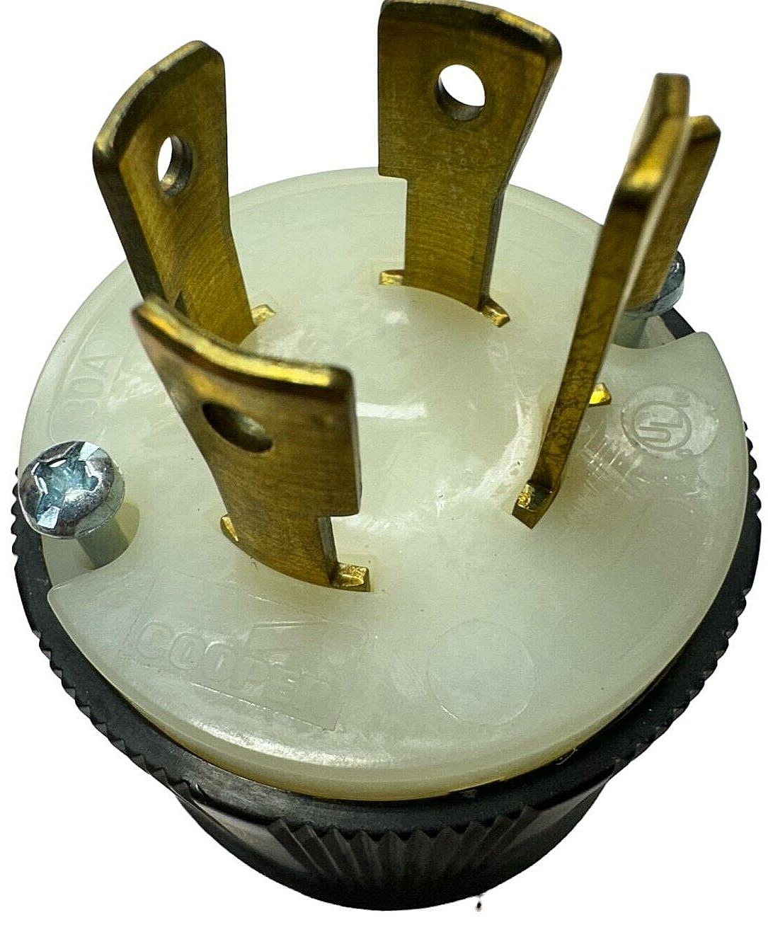 Cooper CWL1730P Turn & Pull H/L Plug 3 Pole 4-Wire 30A, 600V Black & White