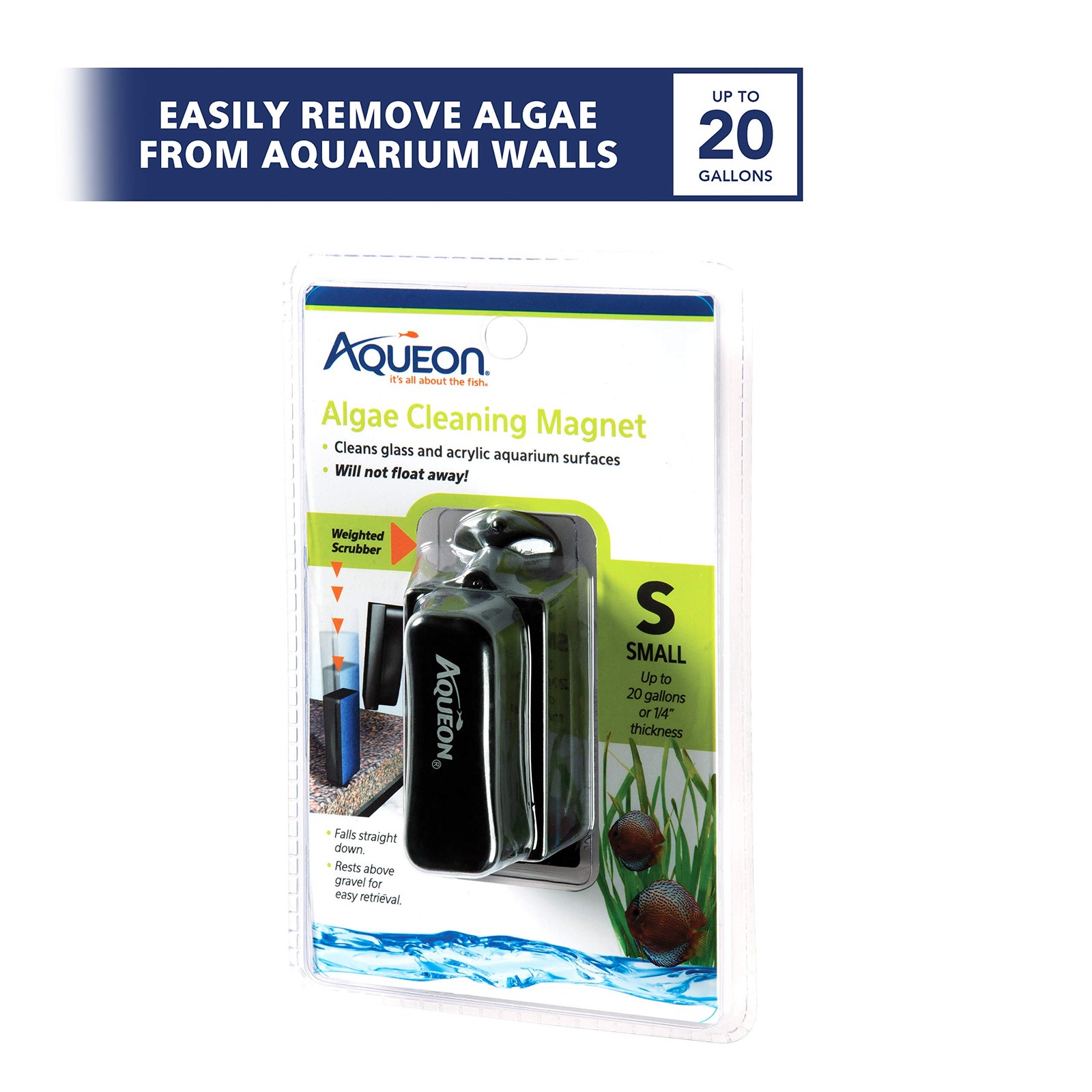 Aquarium Algae Scraper, Fish Tank Cleaning Magnets for Glass/Acrylic, Small, ...
