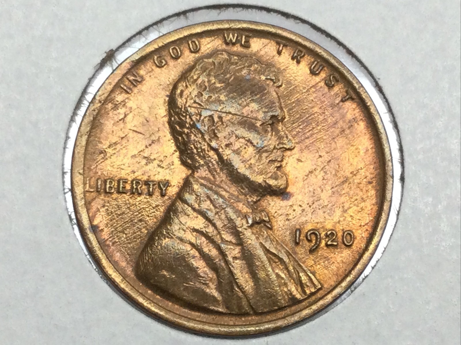 1920 Lincoln Cent in almost uncirculated plus