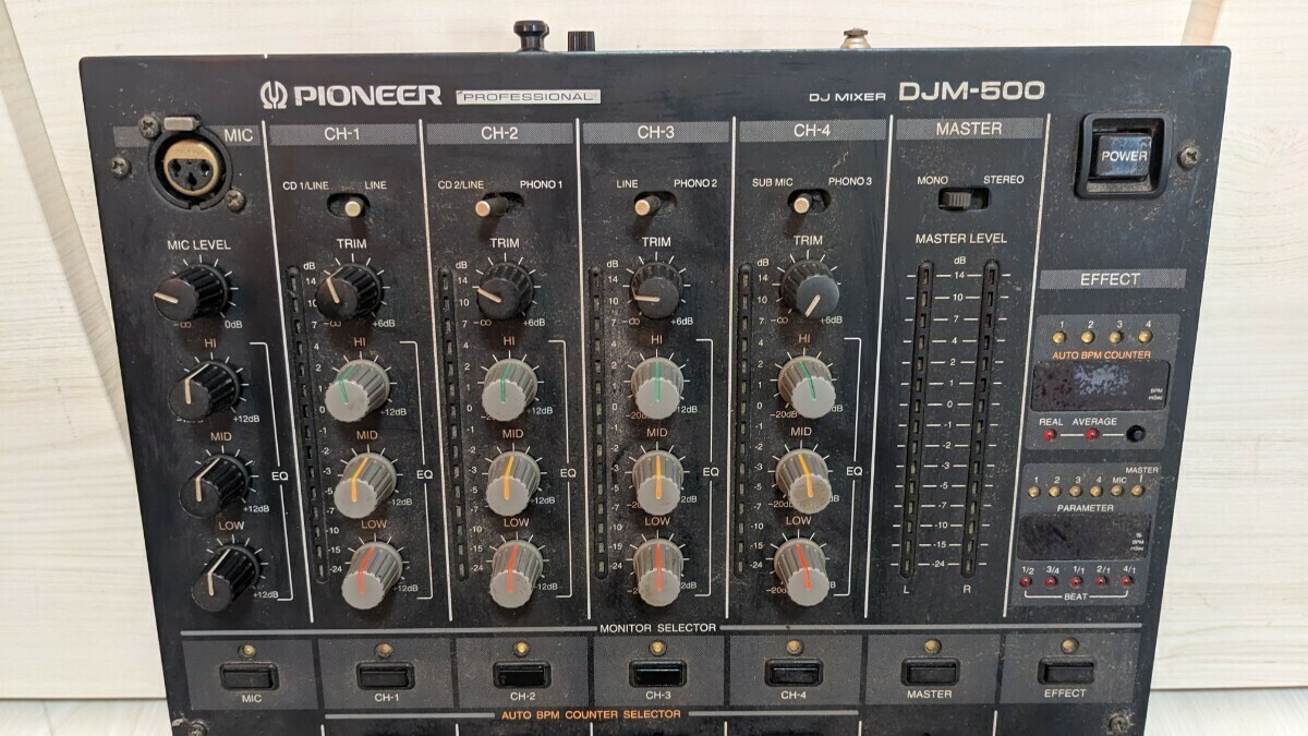 Pioneer DJM-500 Professional DJ Mixer 4Channels Black Very Good GP